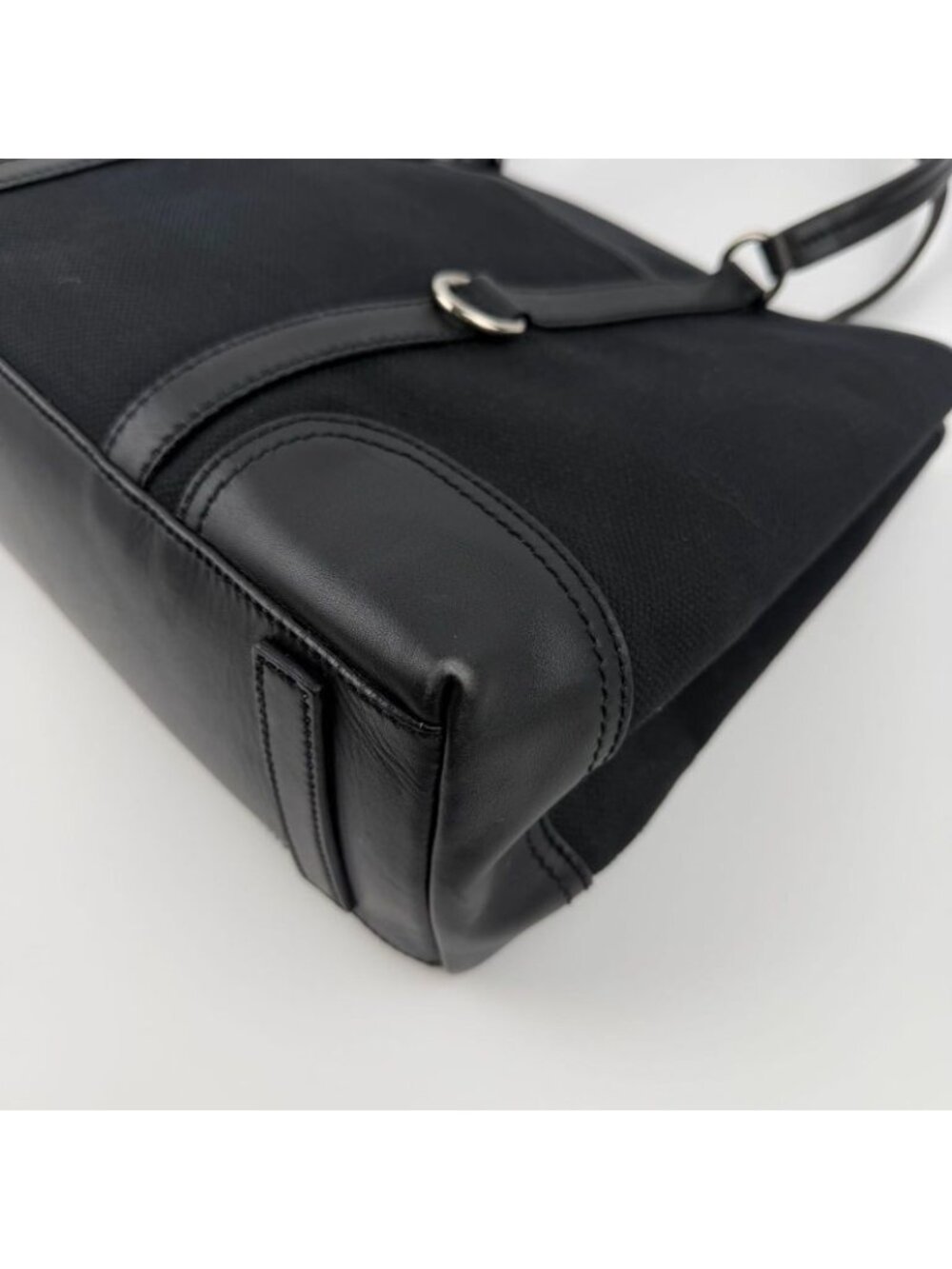★SOLD★ Prada Tote Black Canvas Vintage - Picture 9 of 16